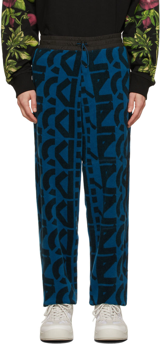 

Черно-синие спортивные штаны из полярного флиса Kenzo