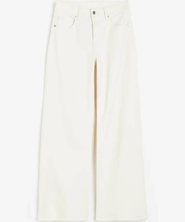 

Джинсы H&M Wide High, кремовый
