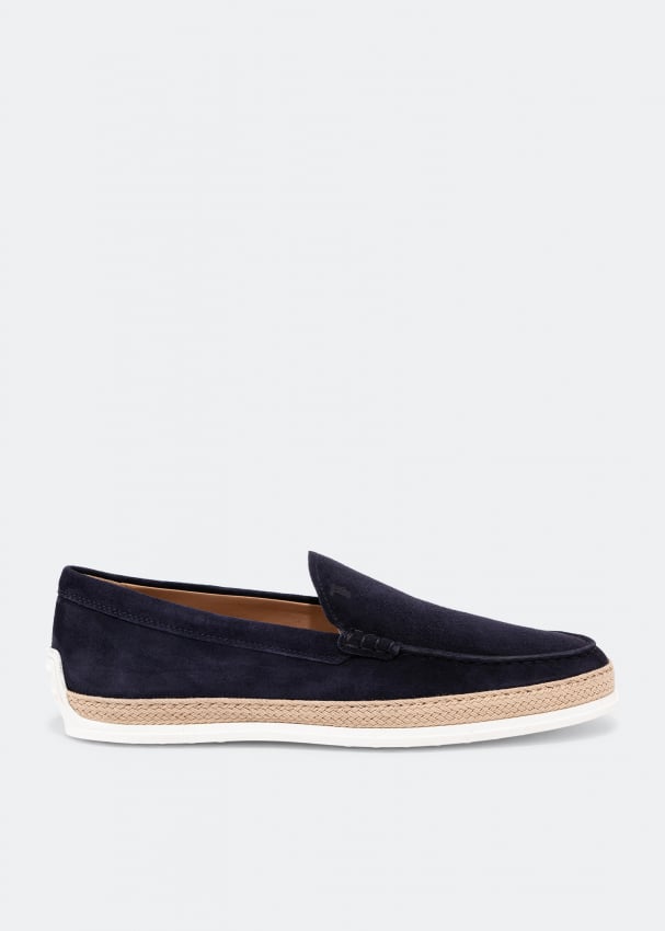 Лоферы TOD'S Suede slip-on loafers, синий лоферы tod s suede loafers синий