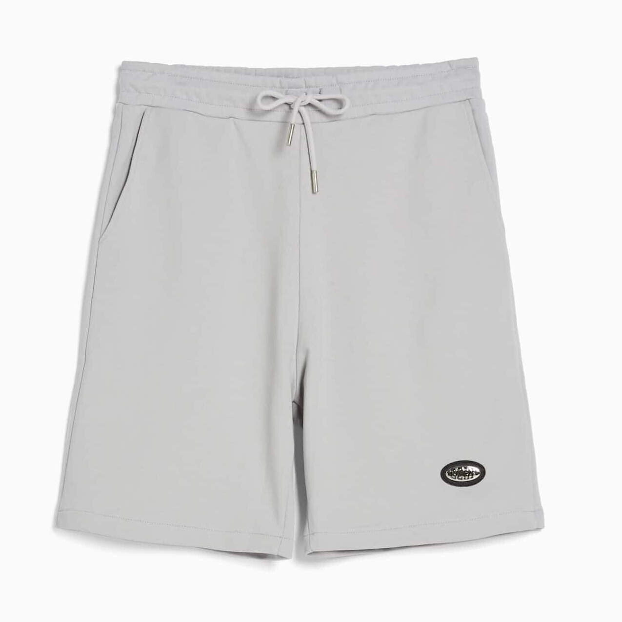 

Шорты Bershka Bizarrap Plush Bermuda With Detail, серый