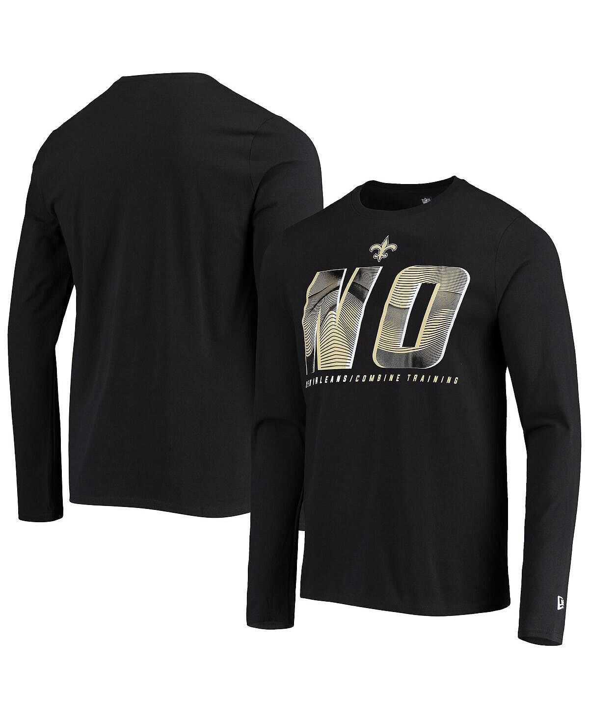 

Мужская черная футболка с длинным рукавом new orleans saints combine authentic static abbreviation New Era, черный