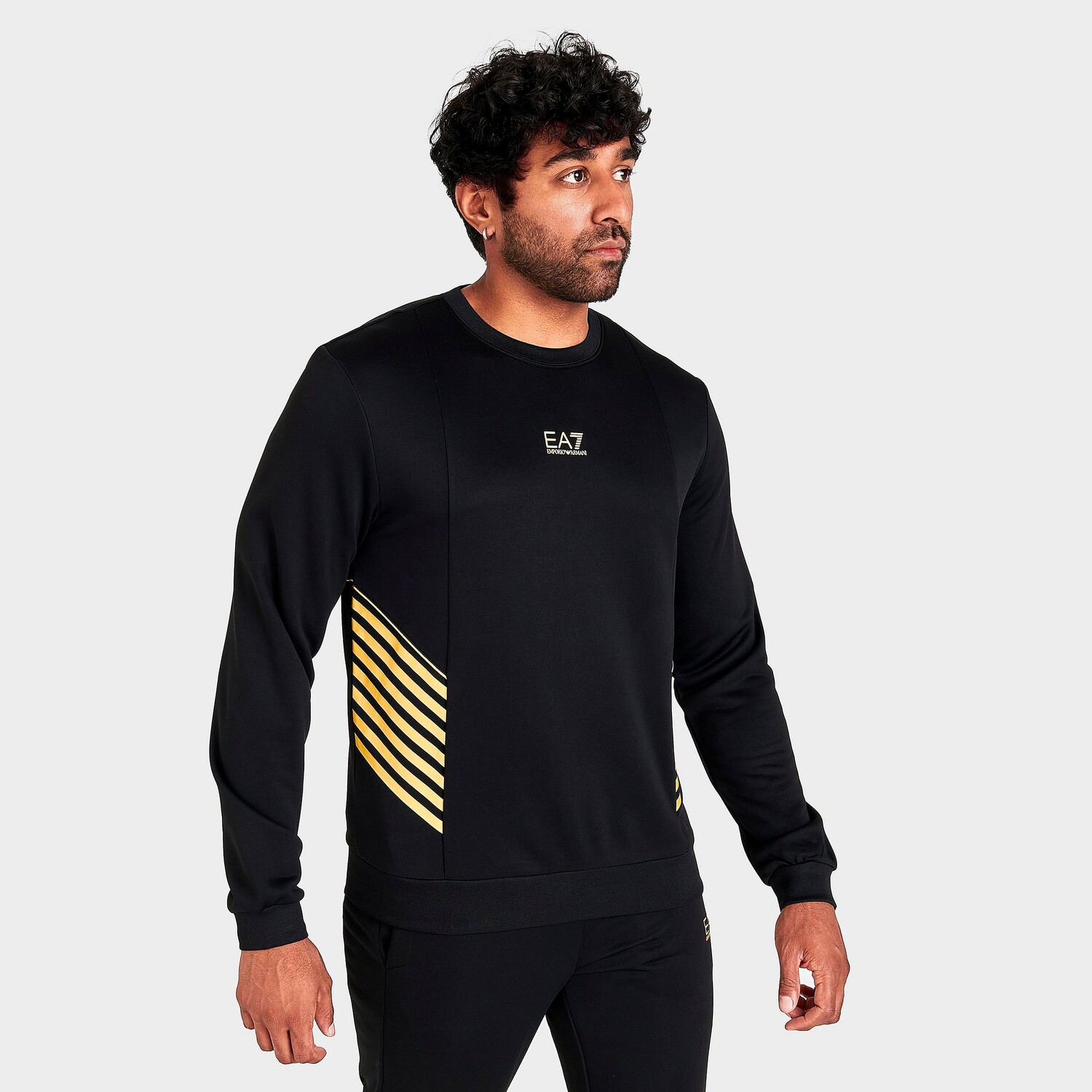

Мужская толстовка с круглым вырезом EA7 Emporio Armani Dynamic Graphic, черный