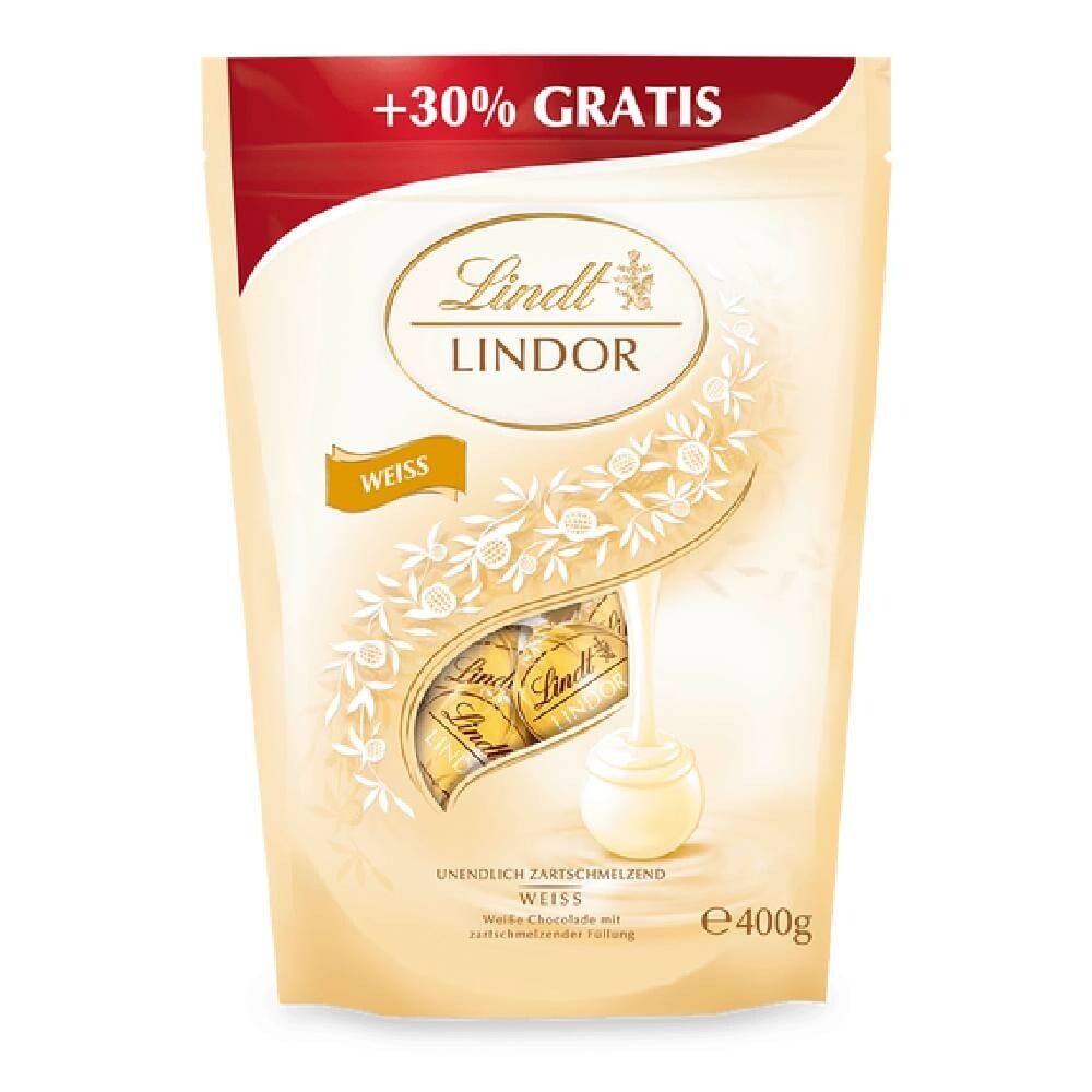 

Конфеты Lindt Lindor XL Kugel Beutel, белый шоколад, 400г