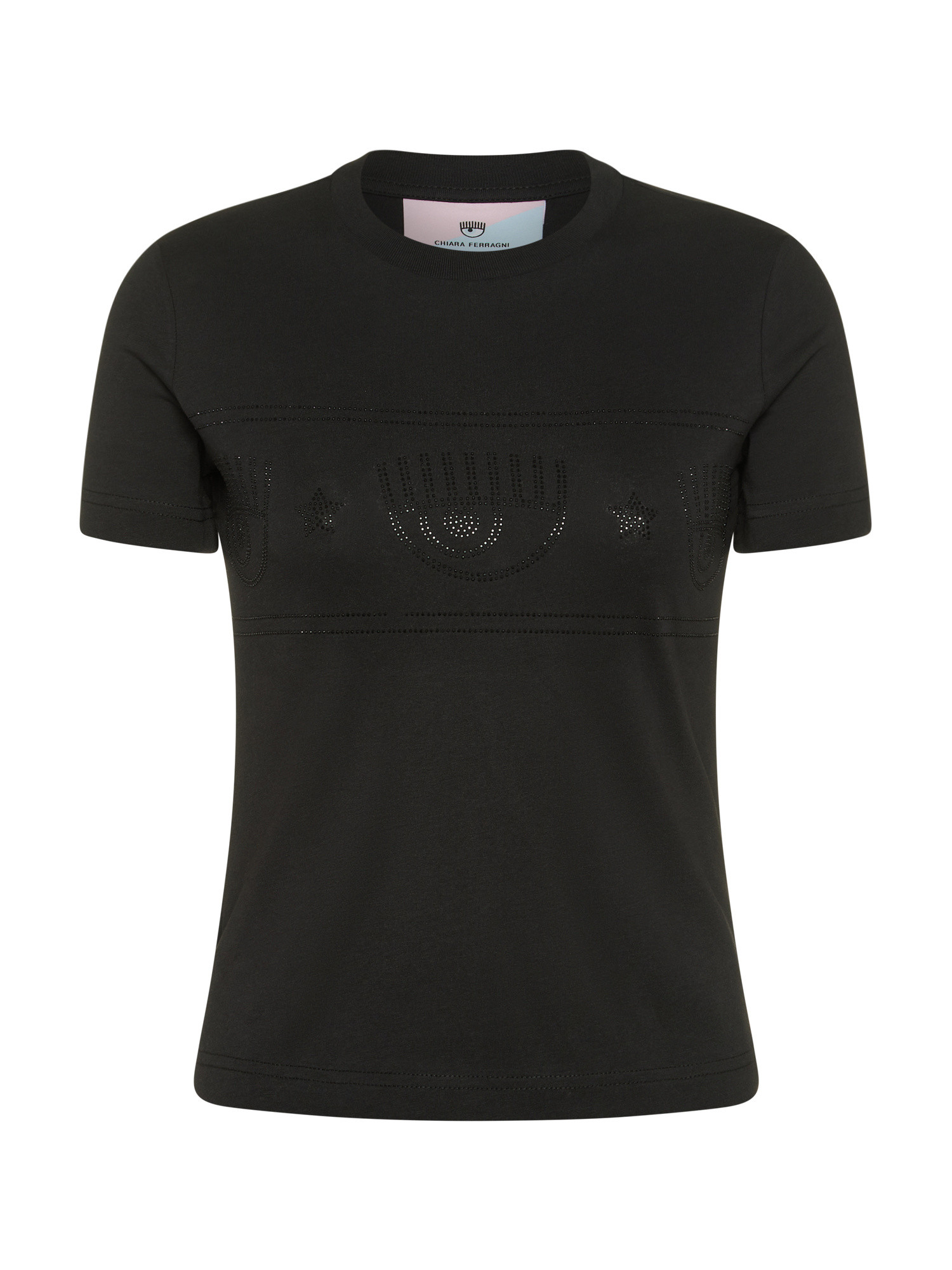 Chiara Ferragni футболка Eyestar со стразами и логотипом, черный