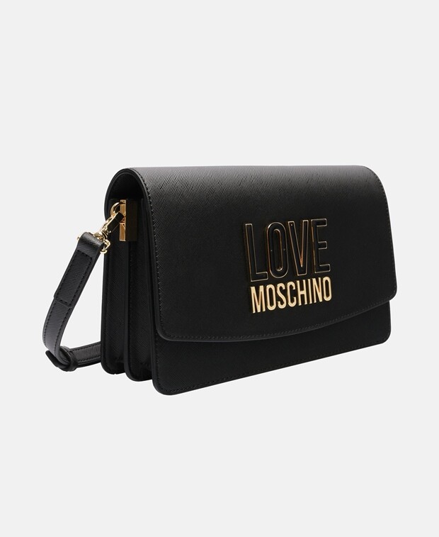 

Кожаный клатч Love Moschino, цвет Caviar Black
