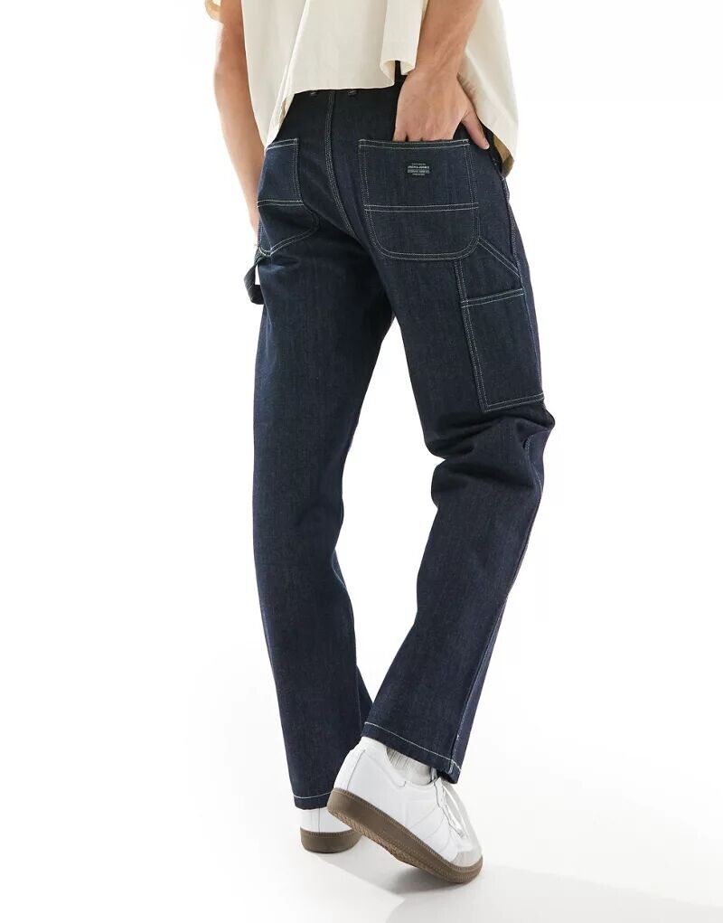 

Джинсы плотного кроя темного индиго Jack & Jones Eddie свободного кроя