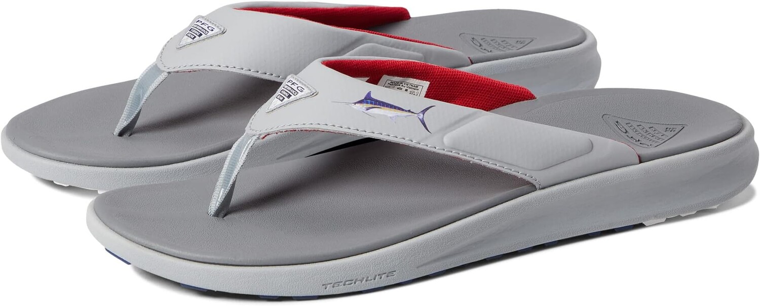 

Сандалии Columbia Fish Flip PFG II, цвет Steam/Mountain Red