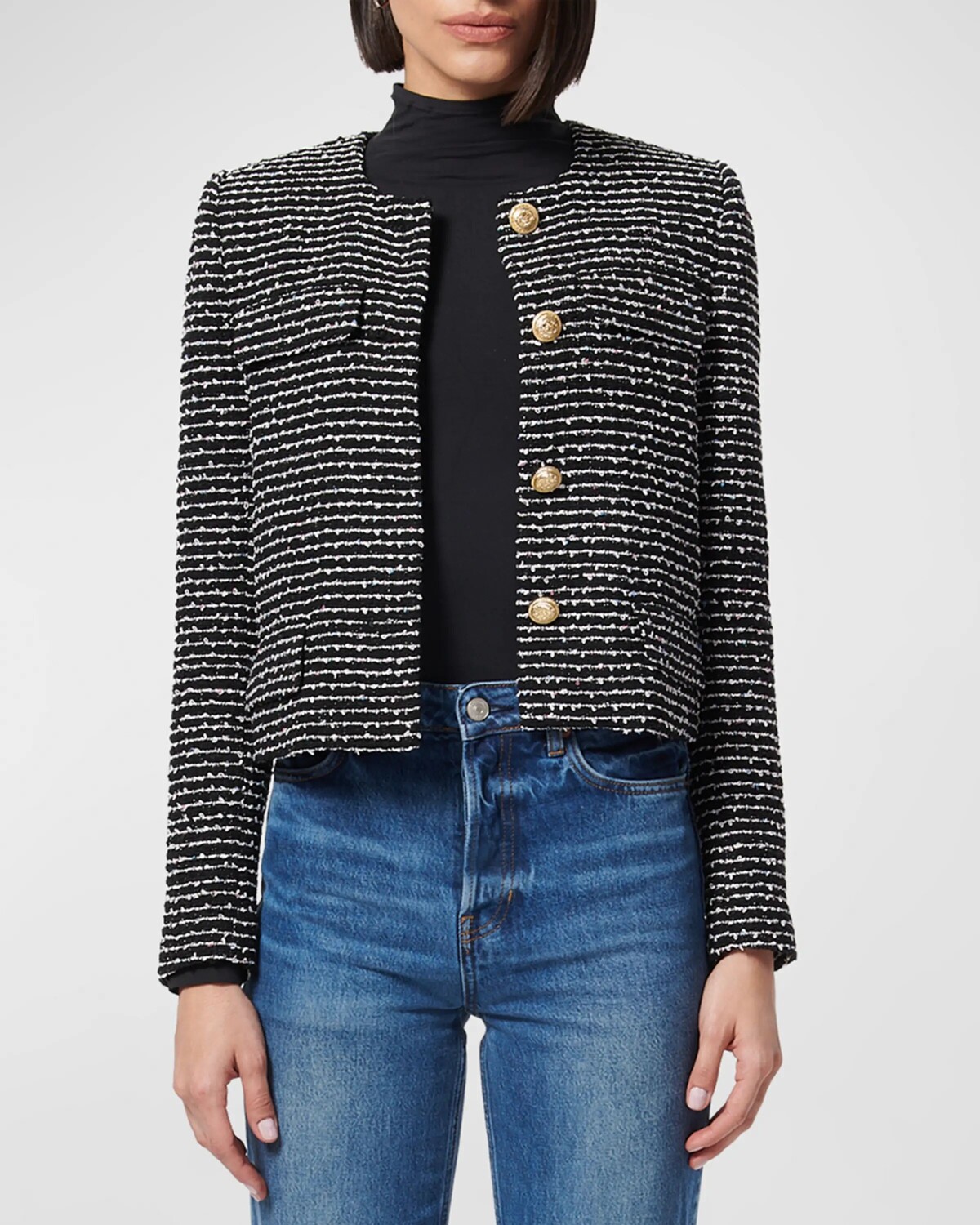 

Укороченный твидовый жакет Rula Cami Nyc, цвет Nautical Tweed