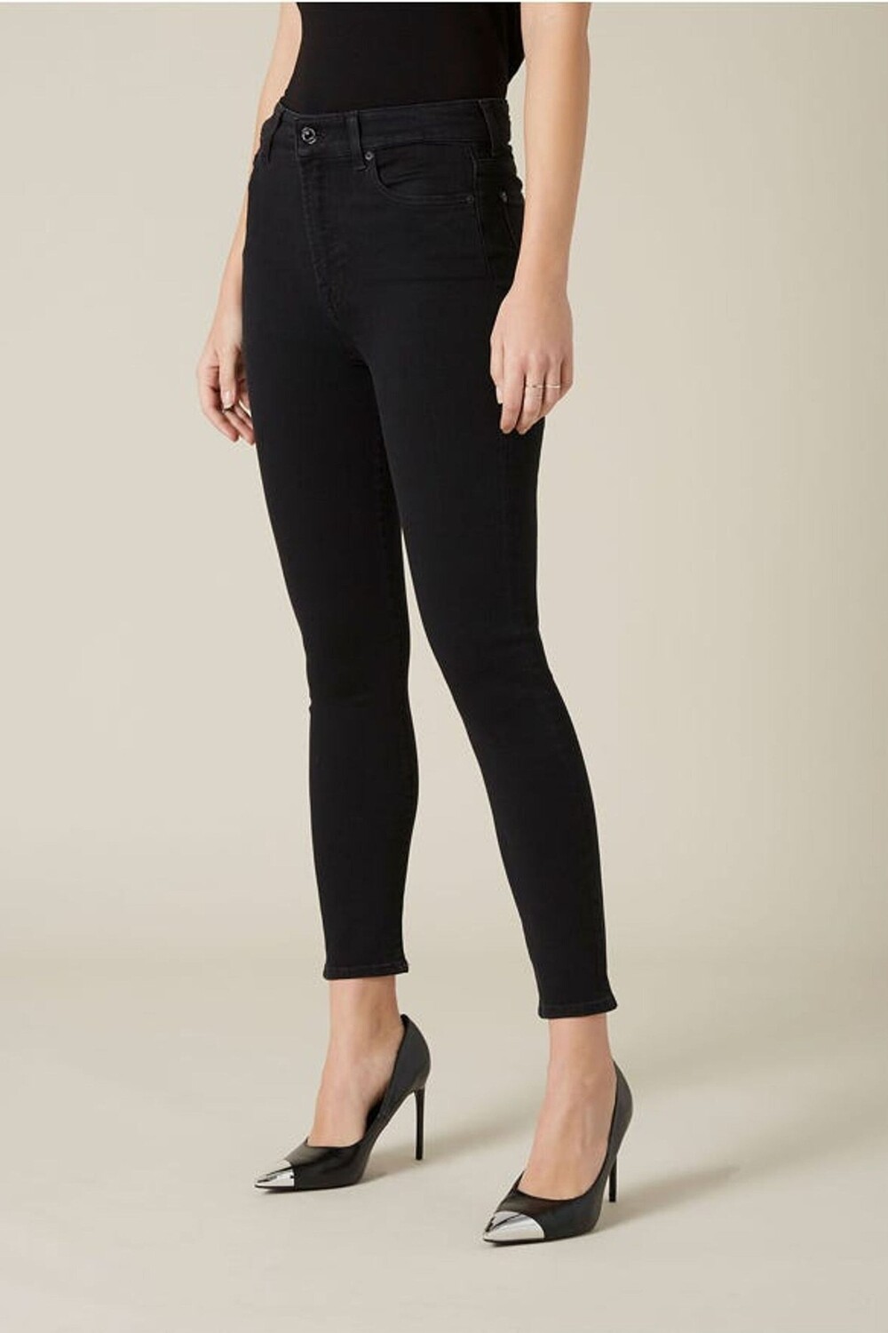 

Джинсы узкого кроя Aubrey 7 For All Mankind, черный