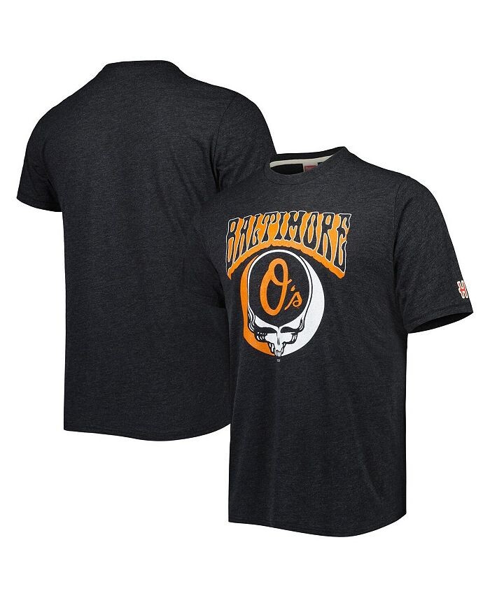

Мужская темно-серая футболка Baltimore Orioles Grateful Dead Tri-Blend Homage, серый