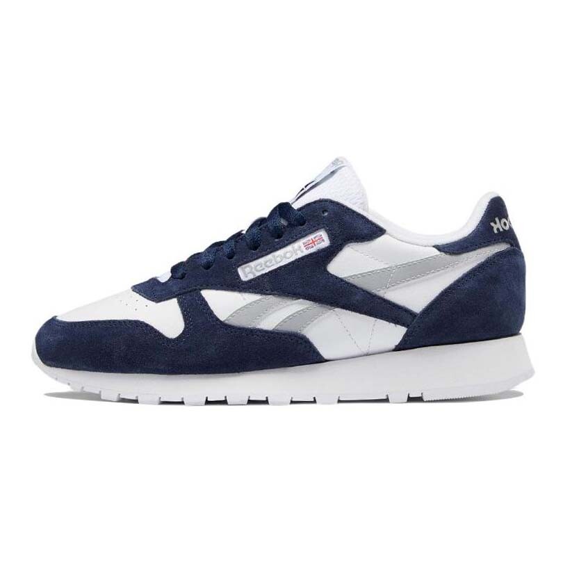

Кроссовки Reebok Classic Leather, темно-синий/белый/серый