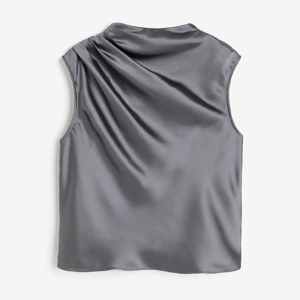 

Блузка H&M Draped Satin, серый