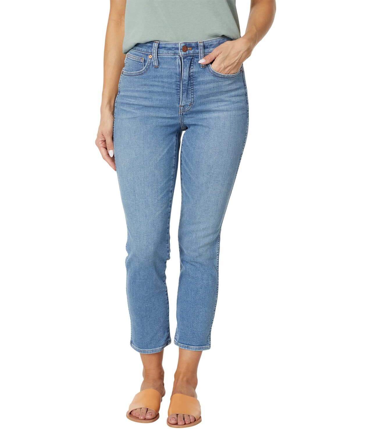 

Джинсы Madewell, Curvy Stovepipe Jeans in Euclid Wash