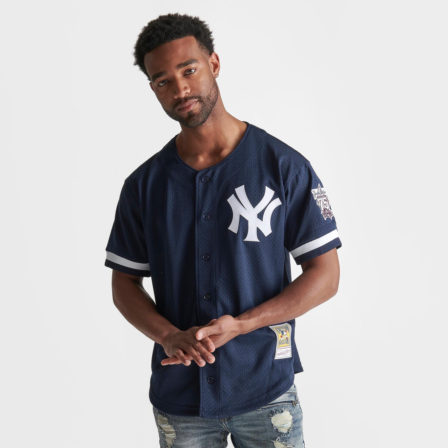 

Мужская бейсбольная майка Mitchell & Ness New York Yankees Derek Jeter 1998 BP, синий