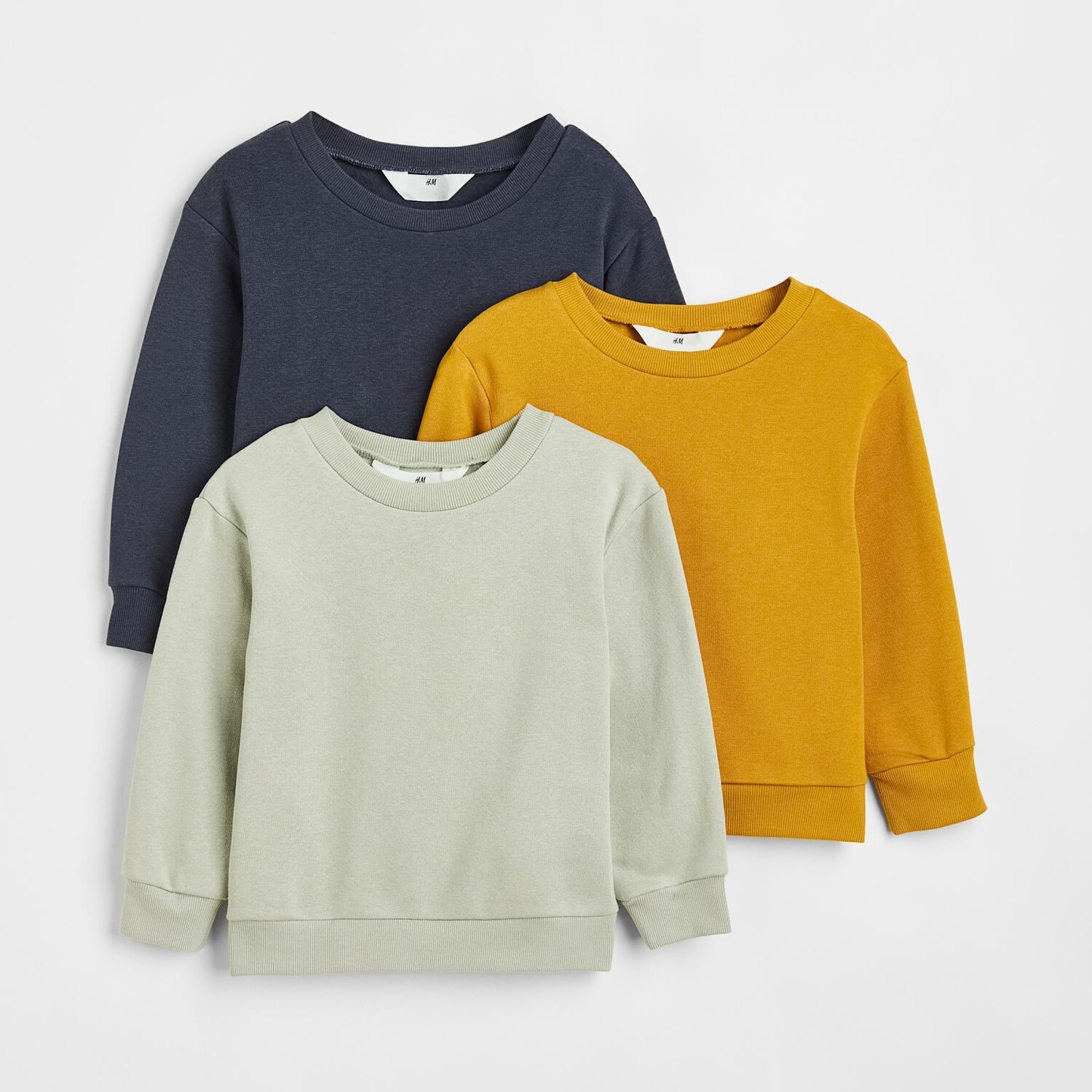 

3 толстовки H&M, светло-зеленый/темно-синий