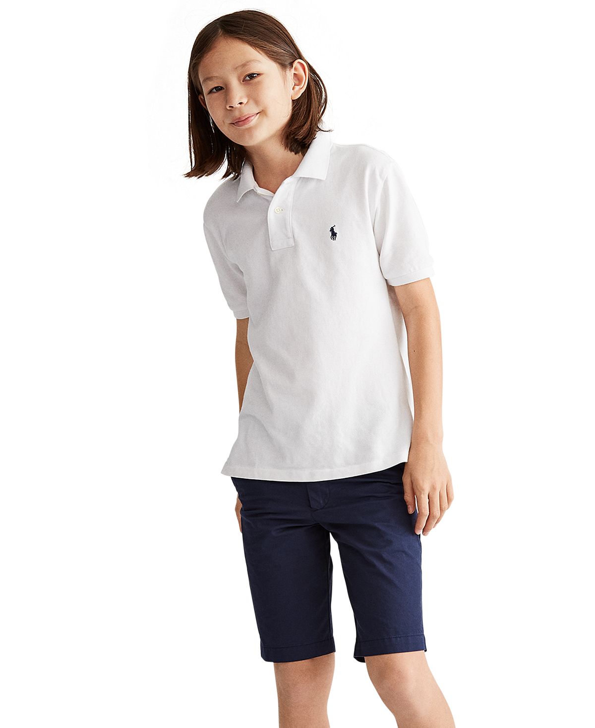 цена Рубашка-поло из хлопковой сетки с логотипом для мальчиков Big Boys Polo Ralph Lauren