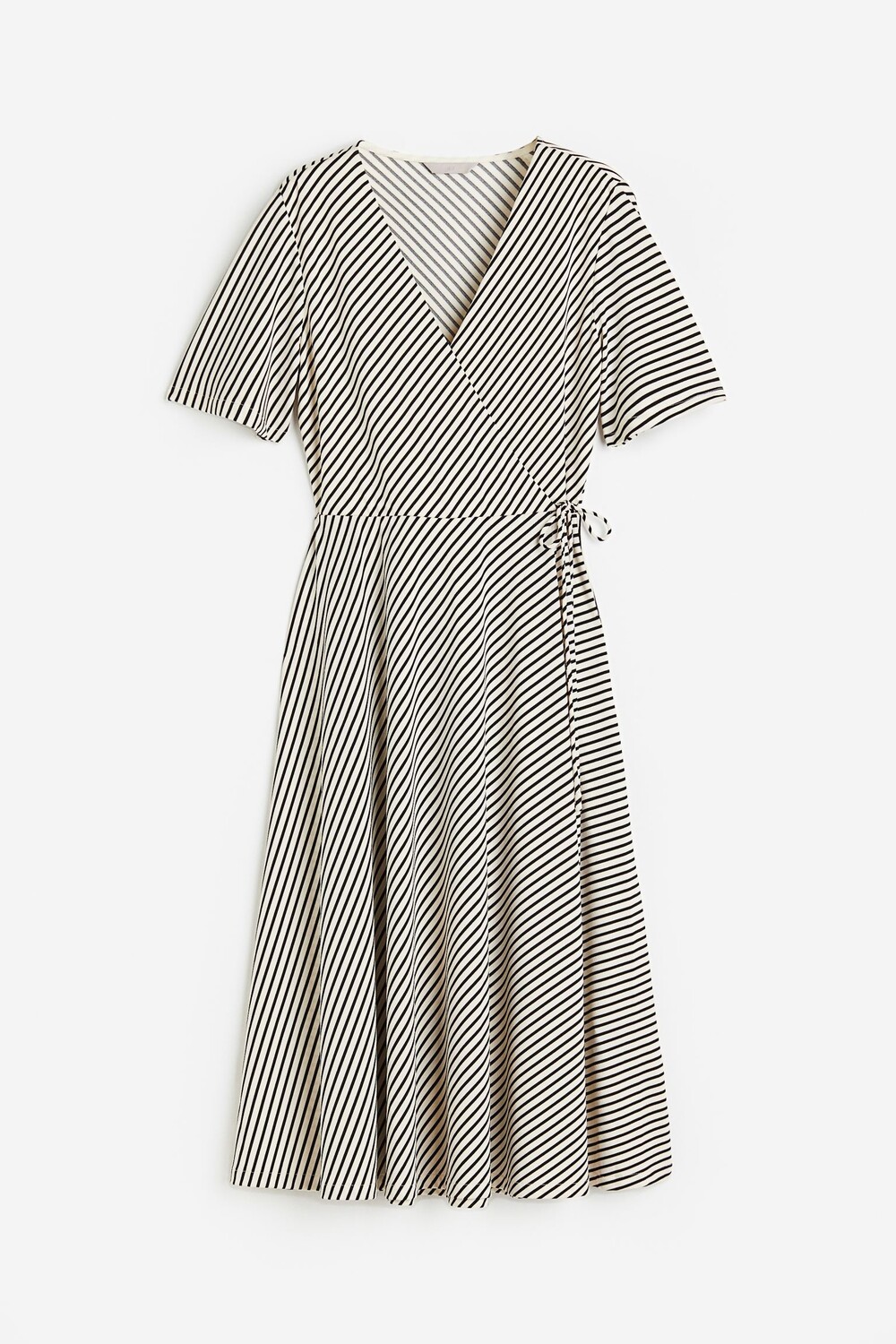 

Платье H&M Jersey Wrap, черный/белый