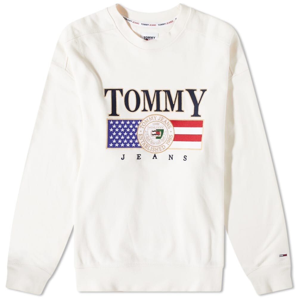 

Толстовка Tommy Jeans Boxy Lux Crew Sweat, Белый