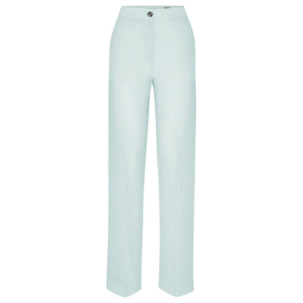 

Брюки Boss Wide-Leg Relaxed-Fit, светло-зеленый