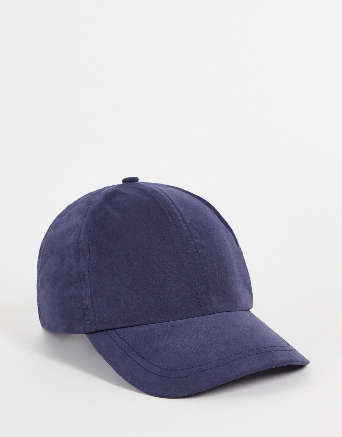 

Темно-синяя бейсболка из мягкого нейлона ASOS DESIGN - NAVY
