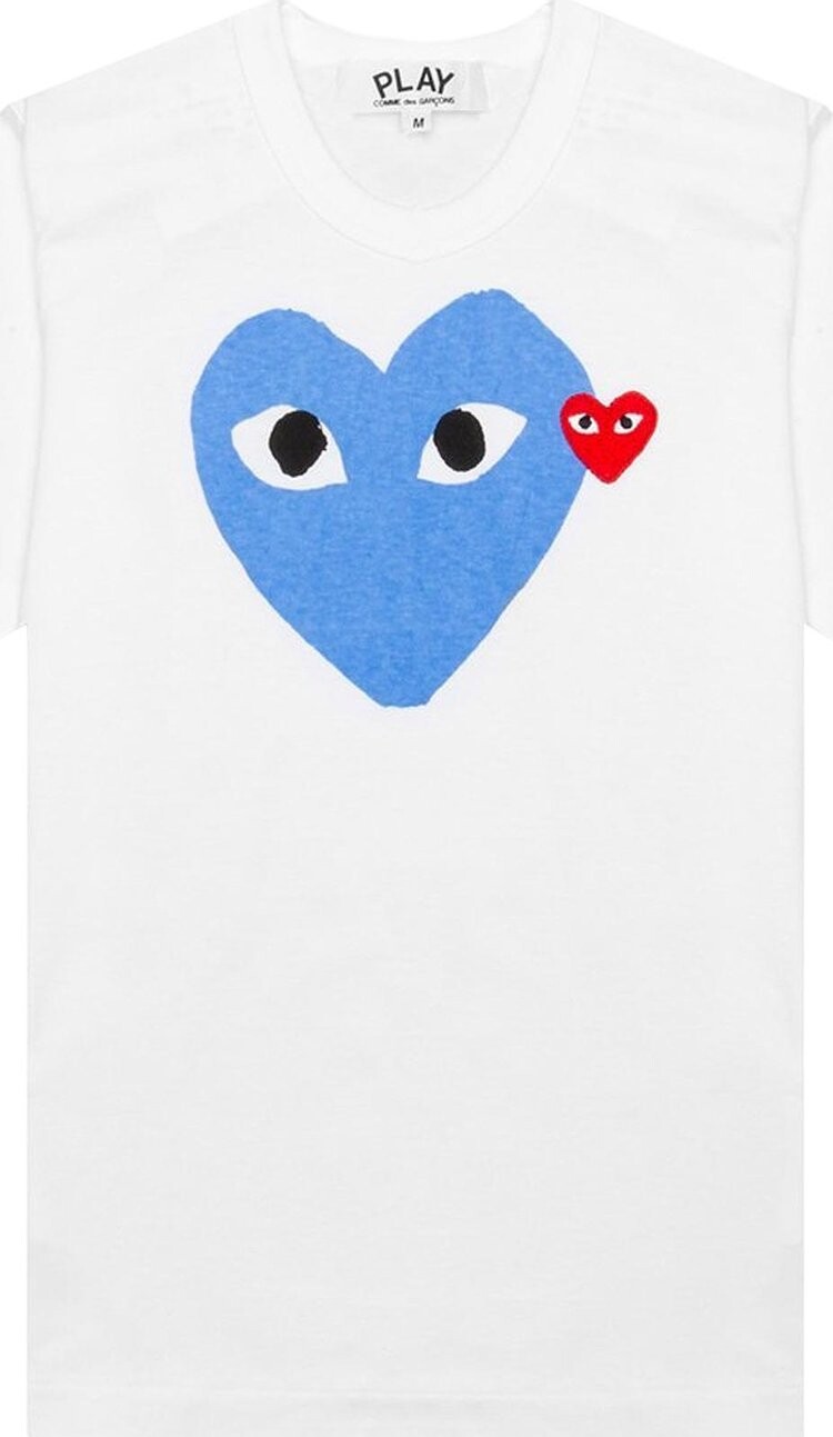 

Футболка Comme des Garçons PLAY Colored Heart Tee 'Blue', синий