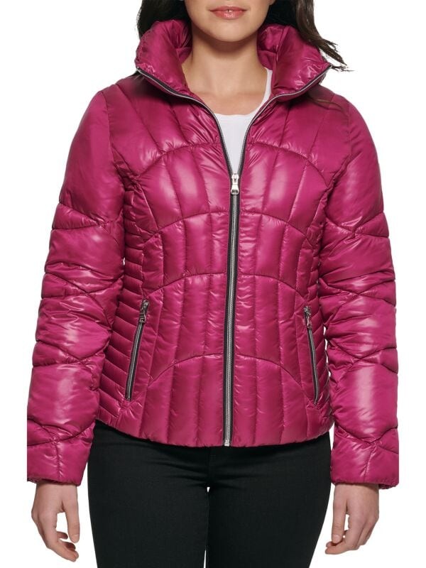 

Куртка - Пуховик Стеганая Guess, magenta, Серый