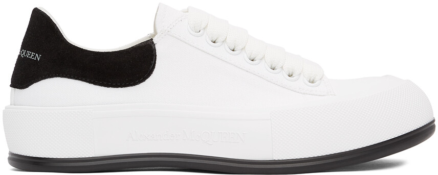 

Бело-черные кроссовки Deck Plimsoll Alexander McQueen