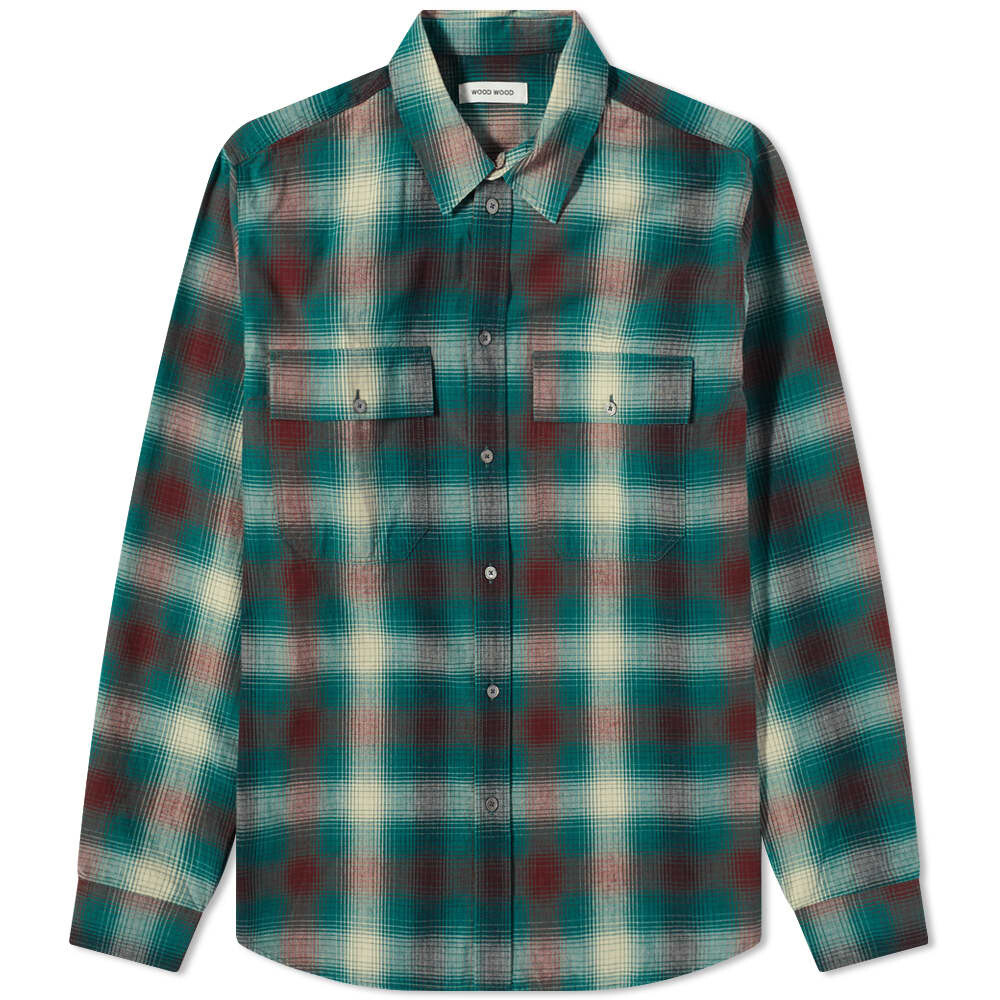 

Рубашка Wood Wood Avenir Gradient Check Overshirt