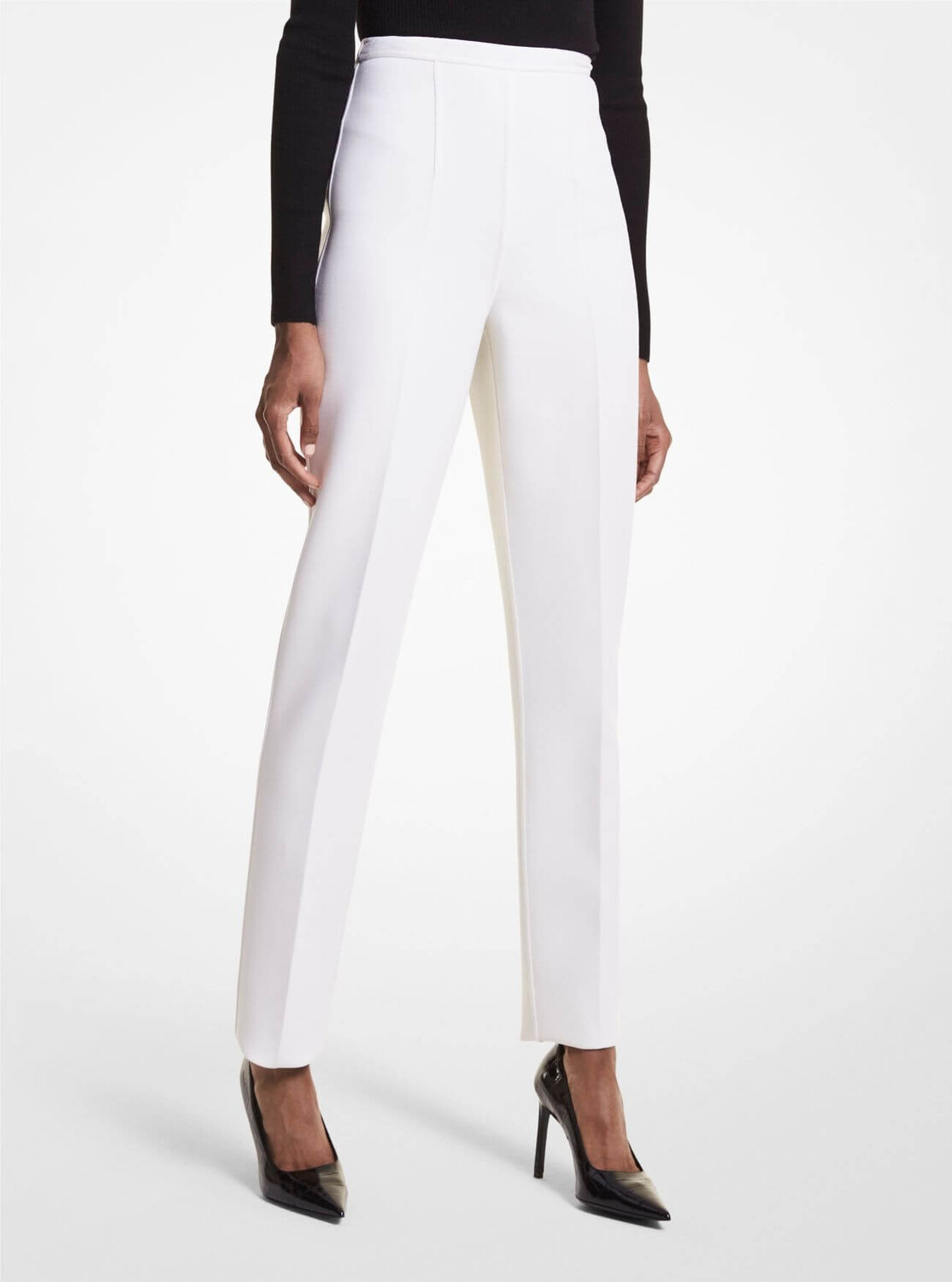 

Брюки Michael Kors Stretch Wool Cigarette, белый