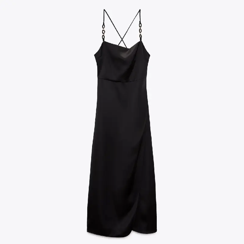

Платье Zara Satin Camisole, черный