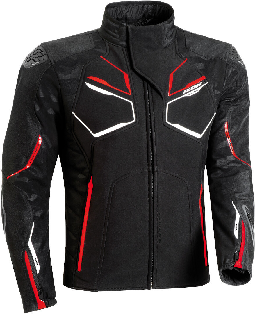 Куртка Ixon Cell для мотоцикла текстильная, черно-красно-белая