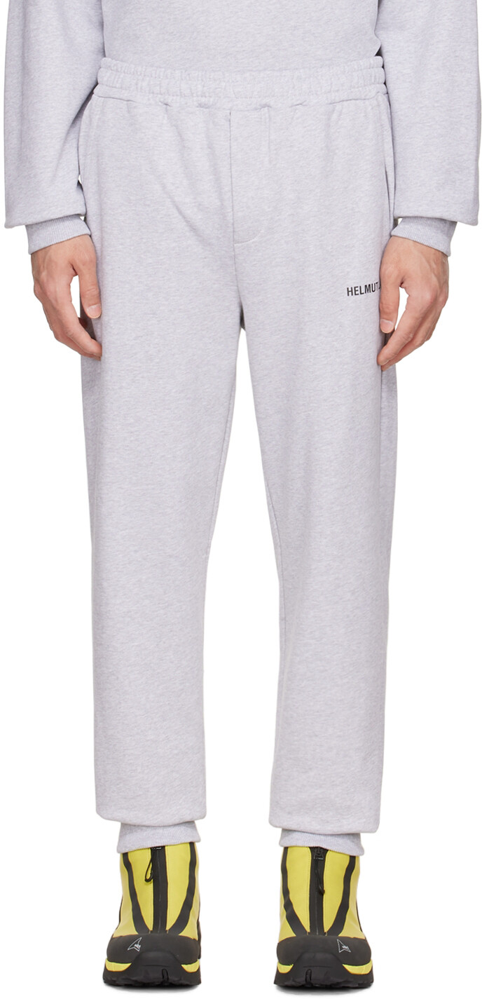 

Серые хлопковые брюки для отдыха Helmut Lang