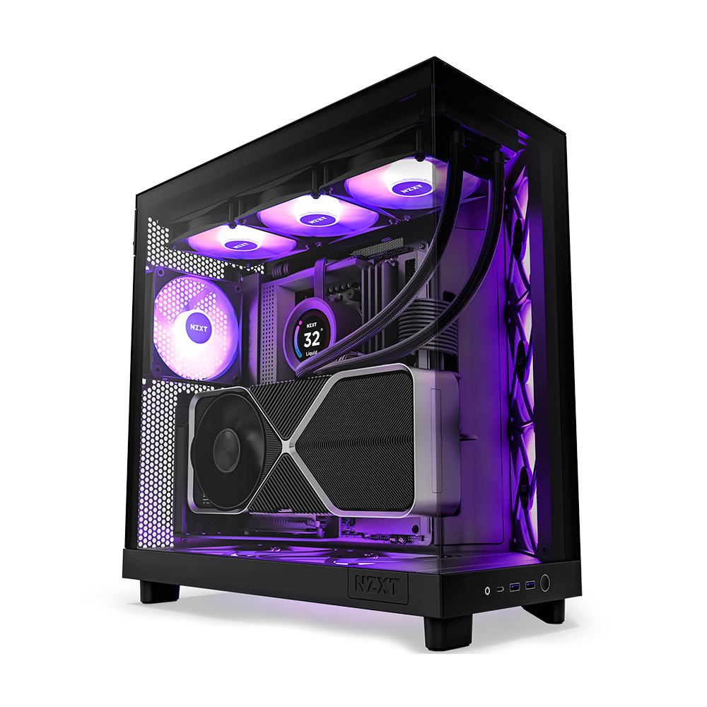 Корпус NZXT H6 Flow RGB, Mid Tower, черный – купить из-за границы через  сервис «CDEK.Shopping»