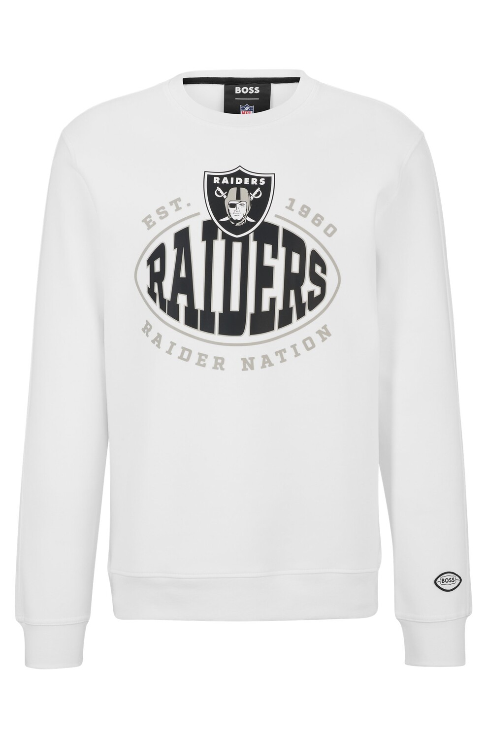 

Свитшот Boss X Nfl Cotton-blend With Collaborative Branding Raiders, белый