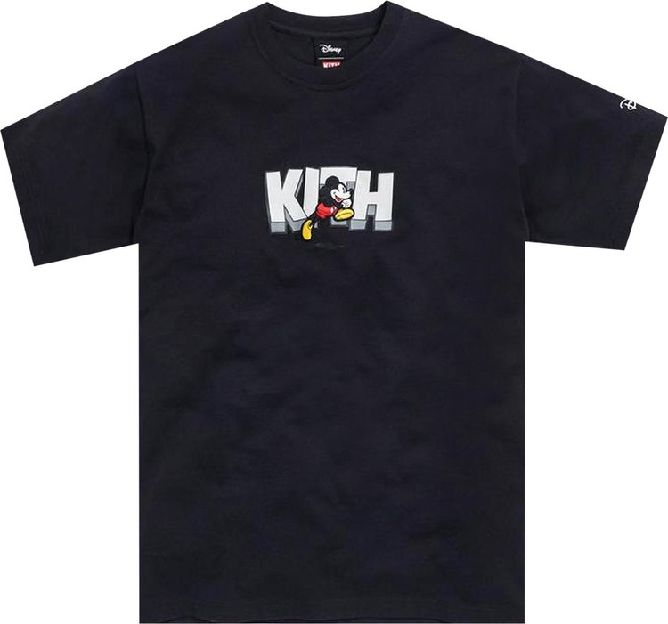 Футболка Kith x Disney Running Mickey T-Shirt 'Black', черный - фото