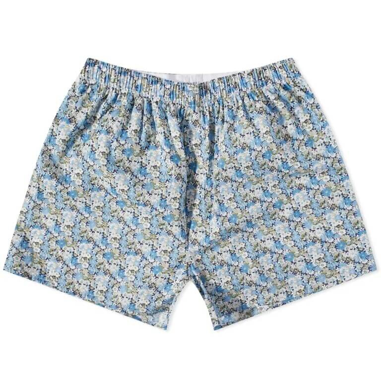 

Трусы-боксеры Sunspel Printed, синий/белый/зеленый