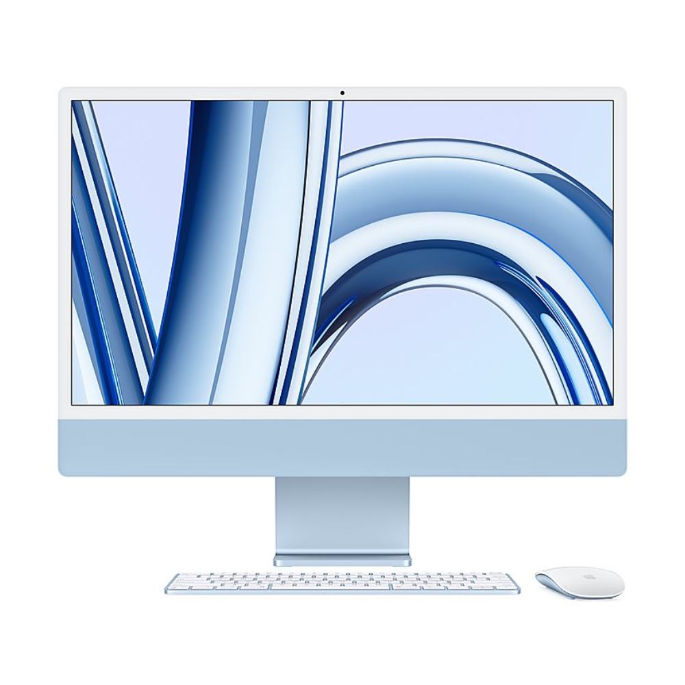 Моноблок Apple iMac 24'' М3 (2023), 8 CPU/8 GPU, 24ГБ/1 ТБ, Gigabit Ethernet, Blue, английская клавиатура моноблок apple imac 24 2021 8 cpu 8 gpu 16 гб 1 тб blue английская клавиатура