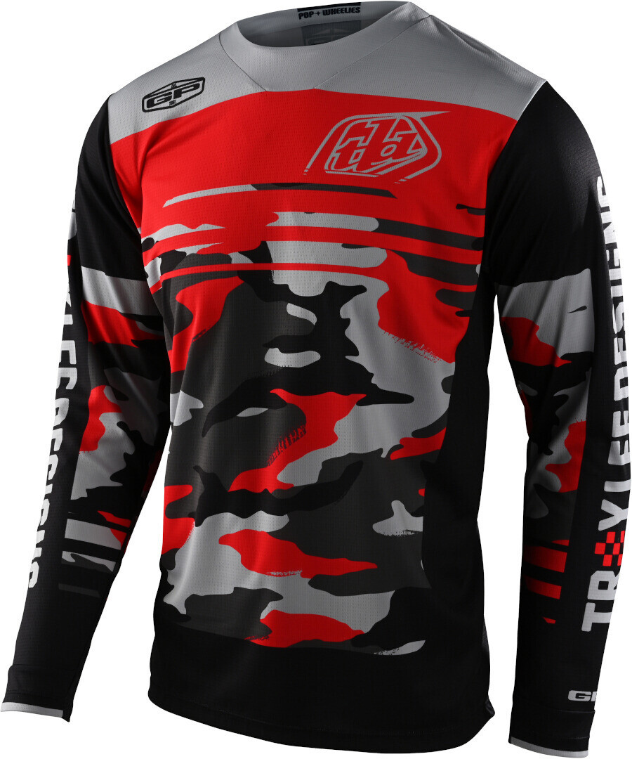 

Джерси Troy Lee Designs GP Formula Camo Мотокросс, черно-серо-красные