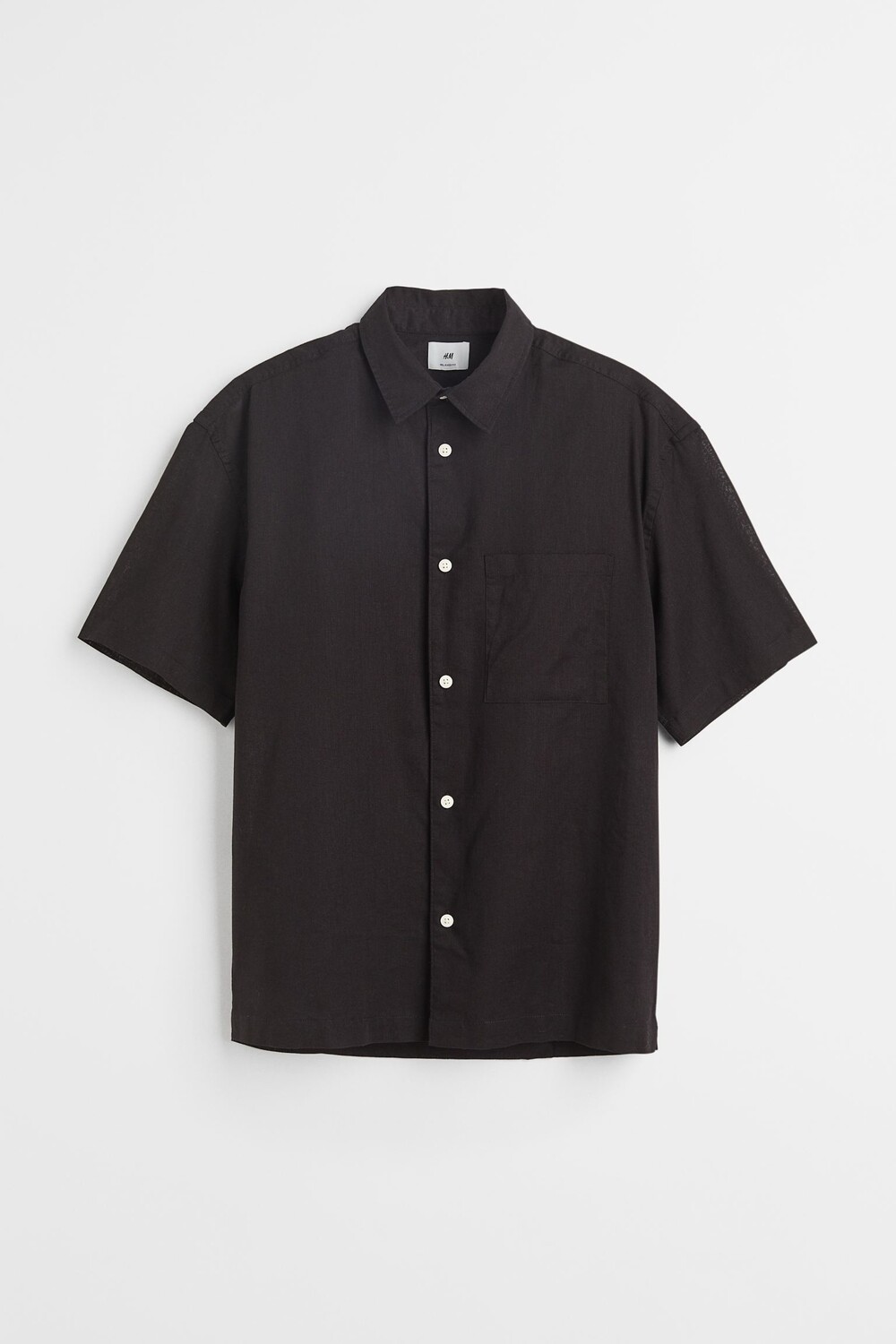 

Рубашка H&M Relaxed Fit Shirt, черный