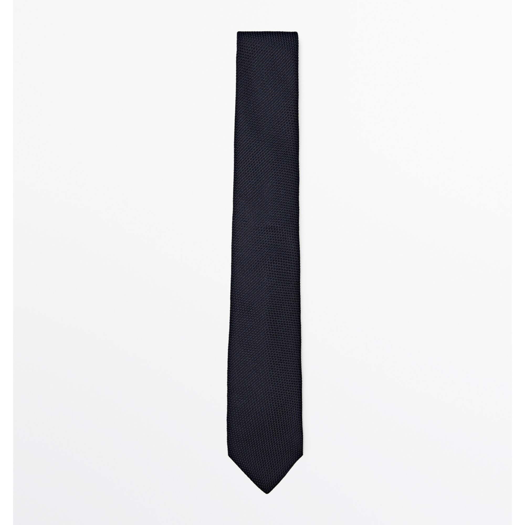галстук zara 100% silk textured темно бежевый Галстук Massimo Dutti 100% Garza Silk Micro Textured, темно-синий