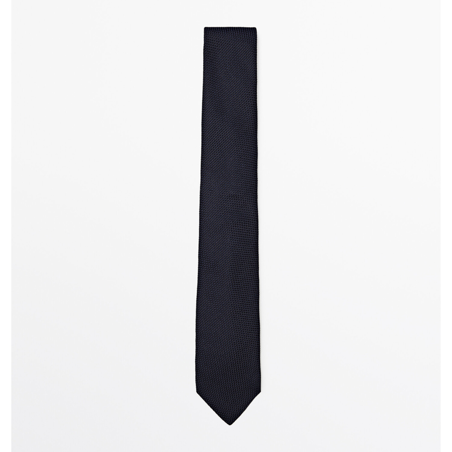 

Галстук Massimo Dutti 100% Garza Silk Micro Textured, темно-синий