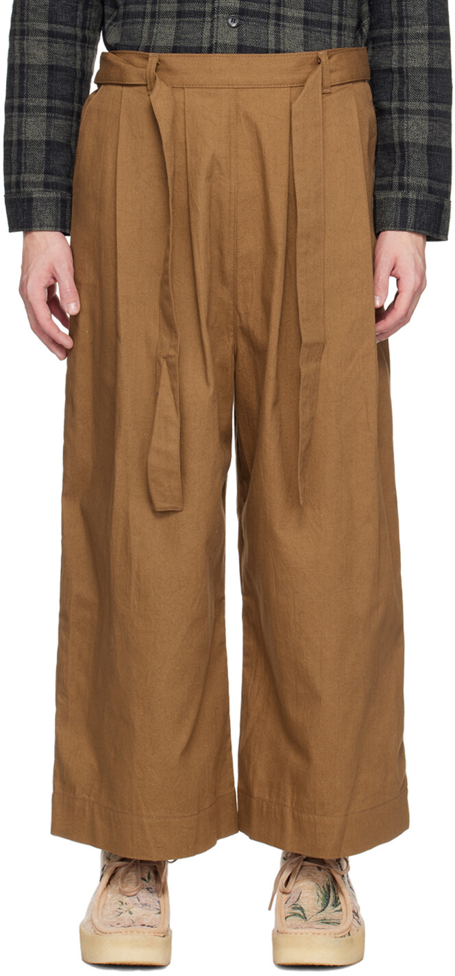 

SSENSE Эксклюзивные коричневые брюки Naked & Famous Denim