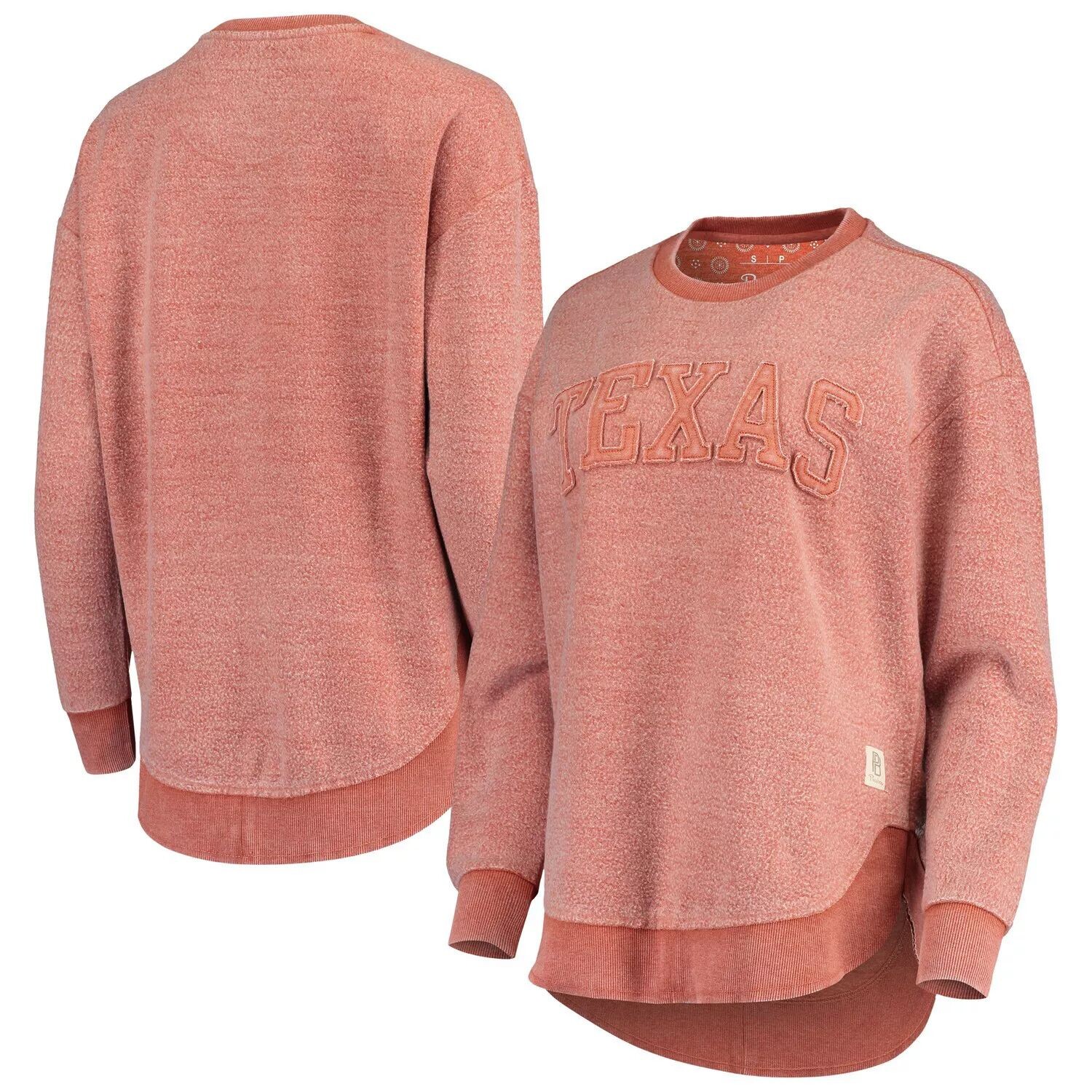 

Женский пуловер с пончовиллой Pressbox Texas Orange Texas Longhorns, толстовка