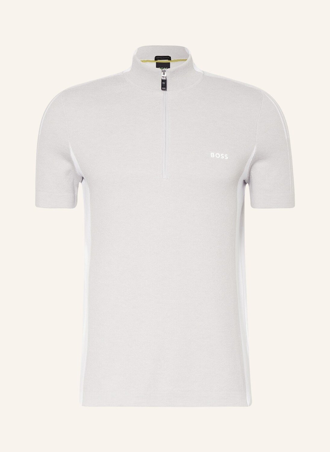 

Рубашка поло BOSS Strick ZINOS Regular Fit, светло-серый