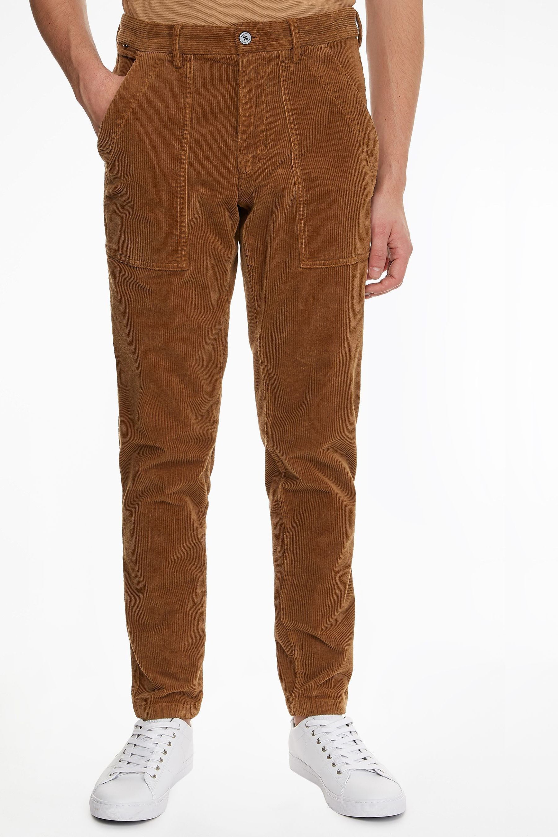 цена Коричневые вельветовые брюки-чиносы Denton Tommy Hilfiger, коричневый