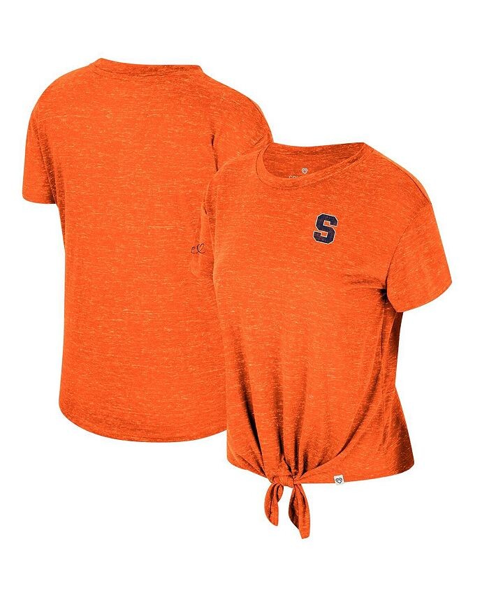 

Женская оранжевая рваная футболка Syracuse Orange Finalists с завязкой спереди Colosseum, оранжевый