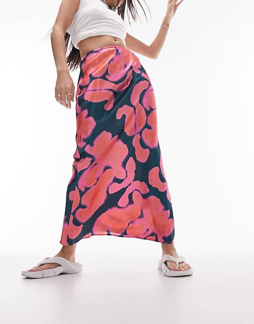 

Разноцветная юбка макси Topshop