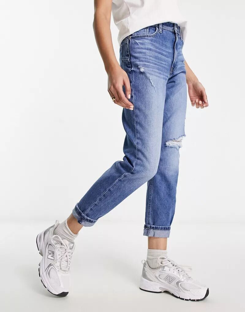 

Голубые джинсы с завышенной талией River Island