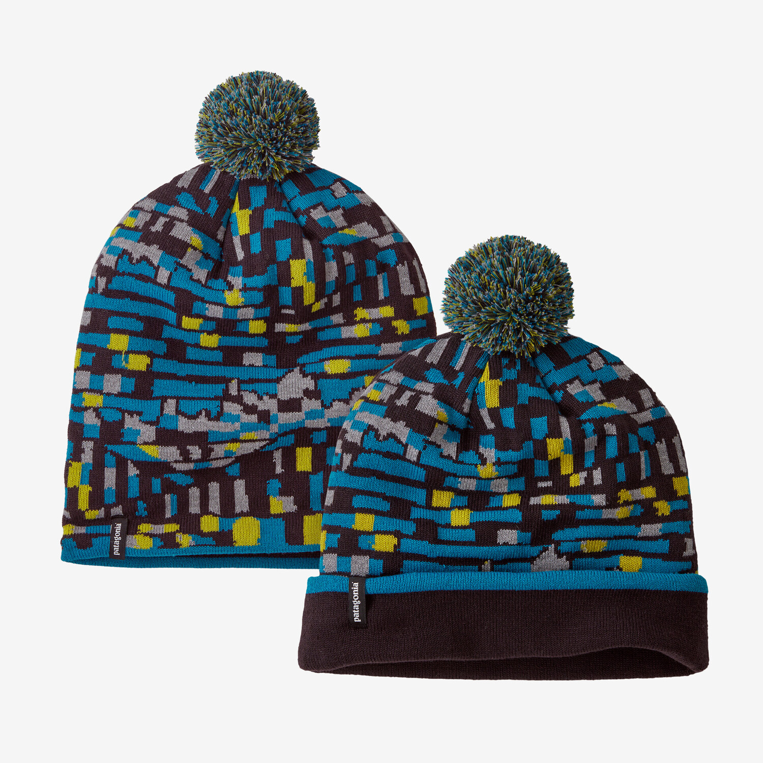 

Легкая шапка Powder Town Patagonia, цвет Fitz Roy Patchwork: Belay Blue