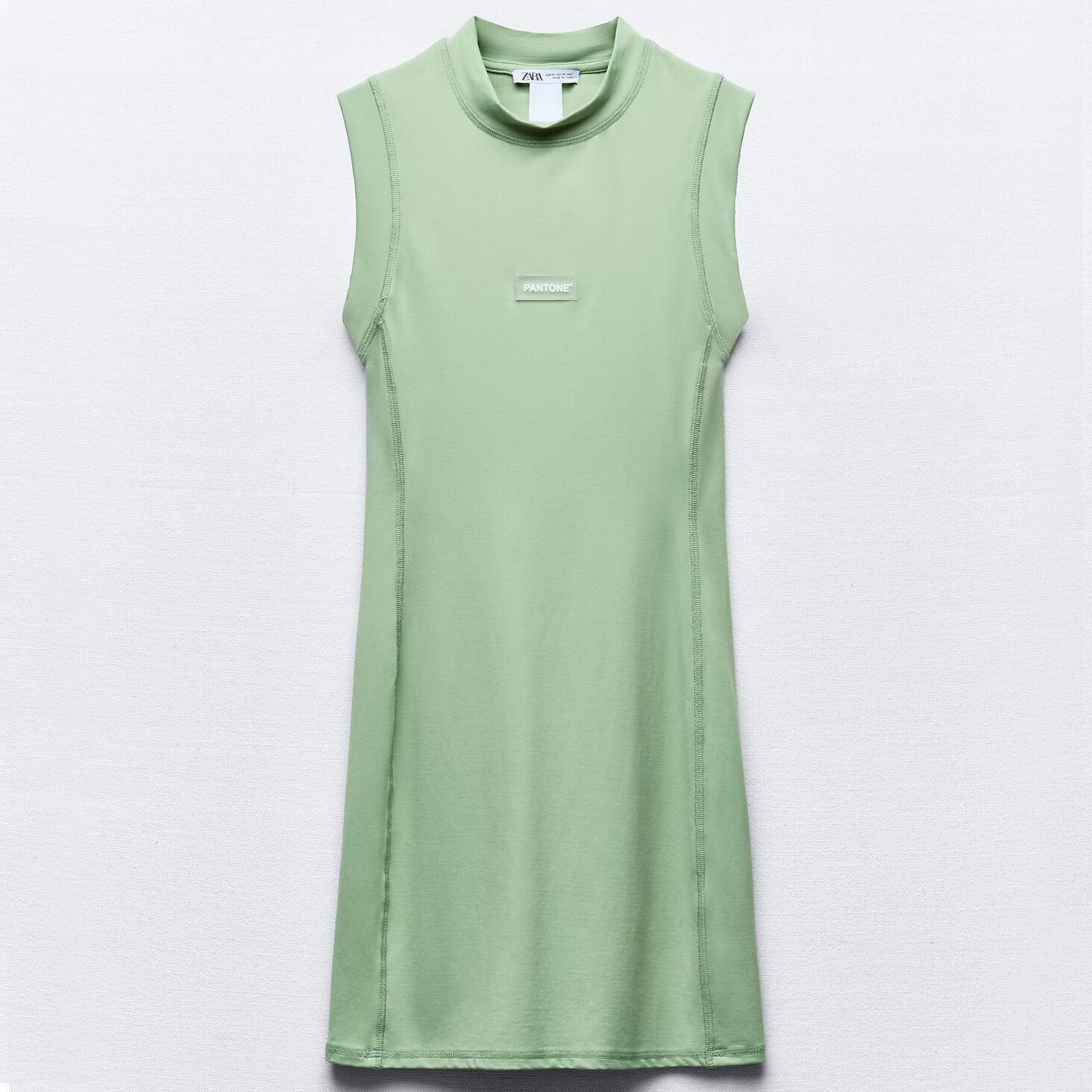 Платье Zara Polyamide Pantone, зеленый платье zara polyamide with rhinestones черный